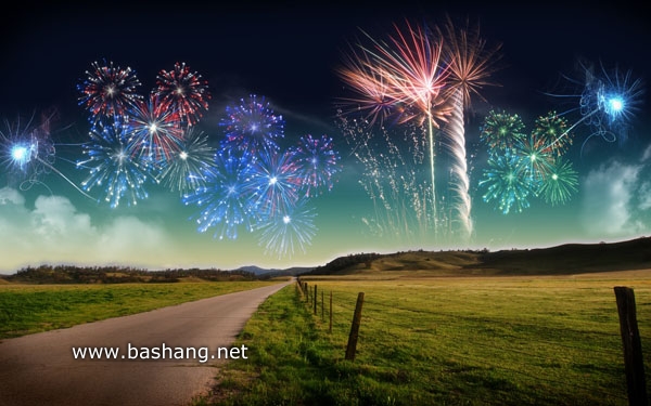 草原煙花