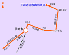 遼河源國家森林公園路線圖